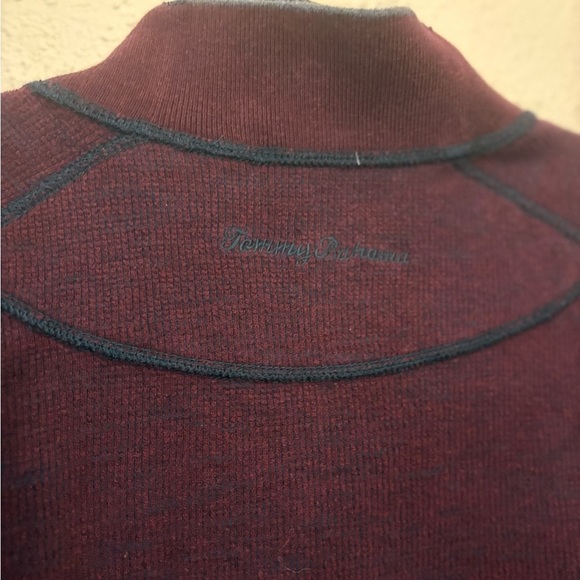 Tommy Bahama Sweater Mens Quarter Zip Long Sleeve Golf Reversible Blue - Picture 4 of 6